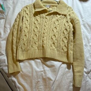 Women's Cable Knit Sweater - Cream